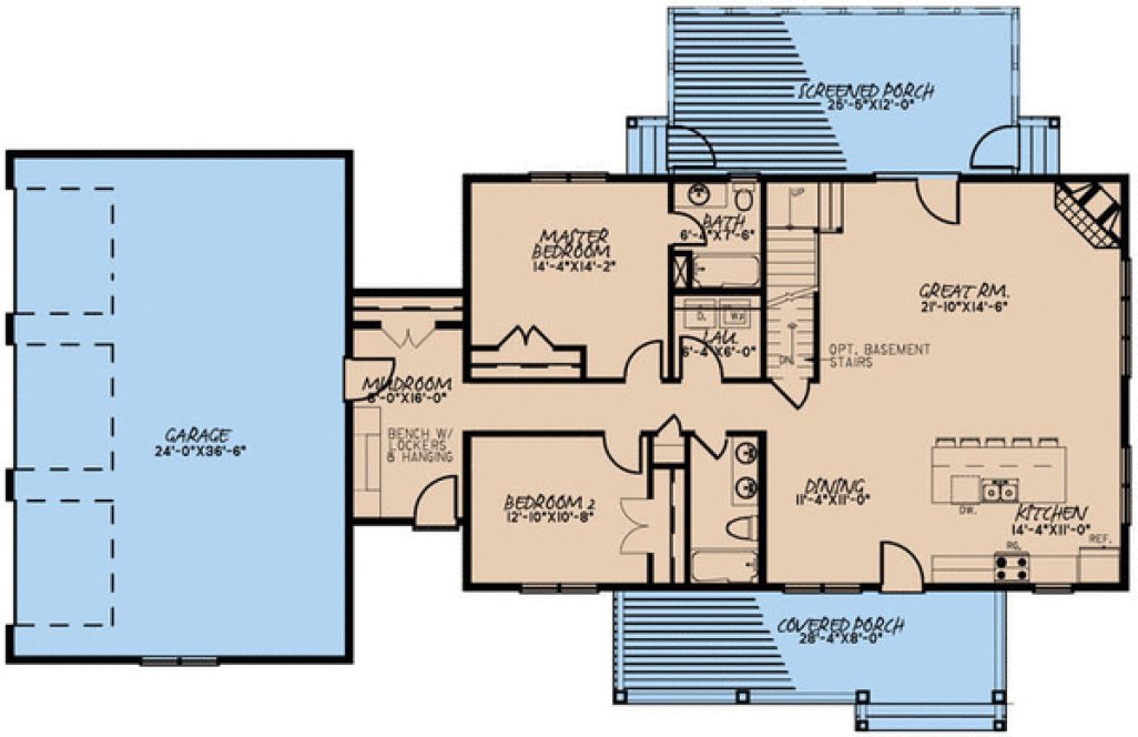 Main Floor Plan for House Plan #310452
