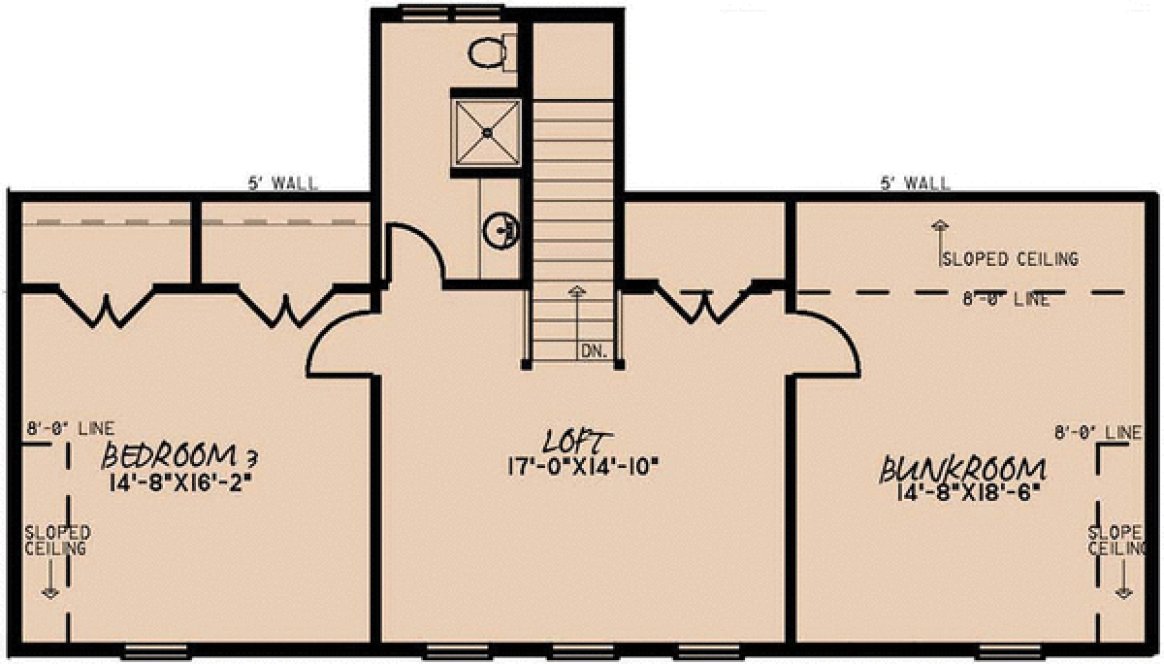 Second Floor Plan for House Plan #310452