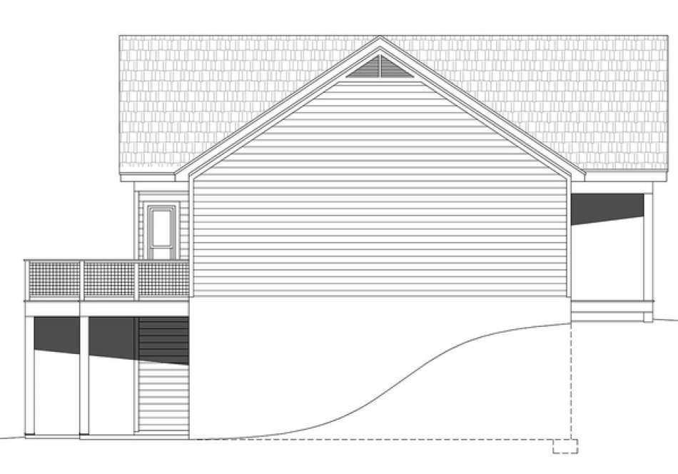 Left Elevation for House Plan #693141