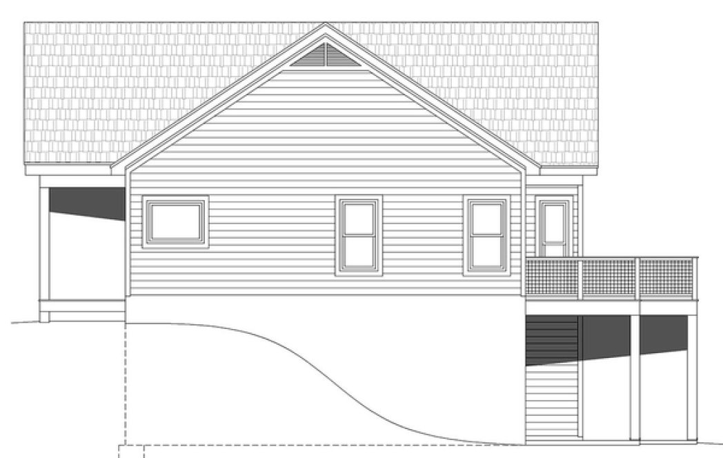 Right Elevation for House Plan #693141