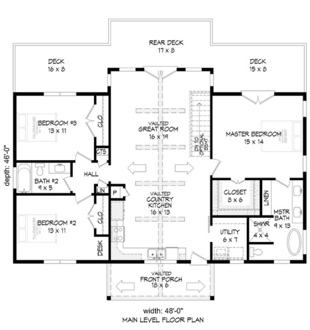 Main Floor Plan for House Plan #693141