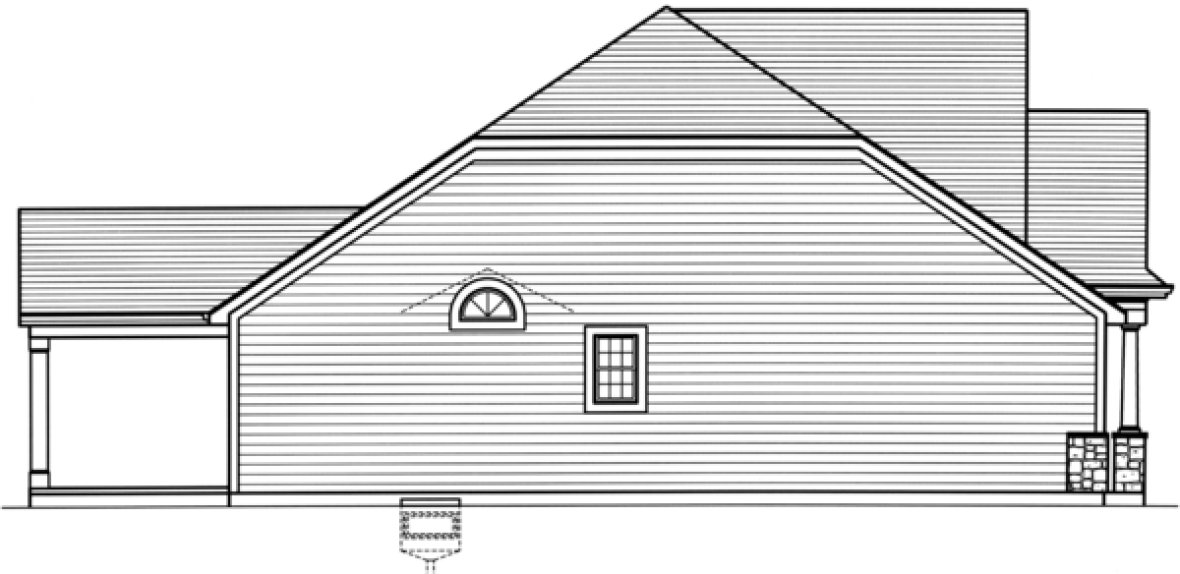 Left Elevation for House Plan #537661