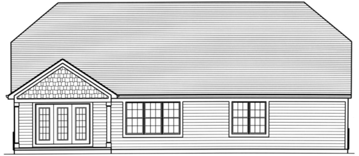 Rear Elevation for House Plan #537661