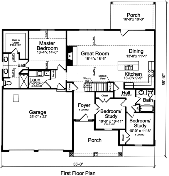 Main Floor Plan for House Plan #537661