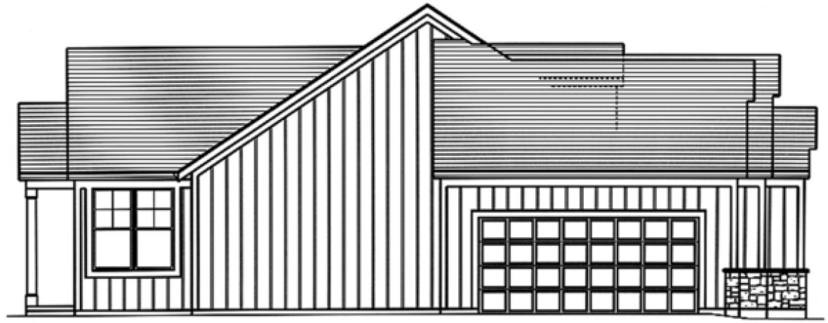 Left Elevation for House Plan #537461