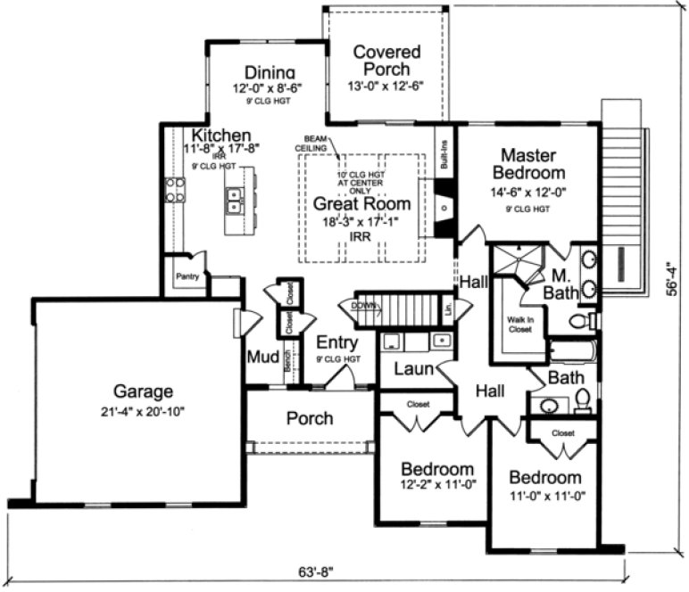 Main Floor Plan for House Plan #537461