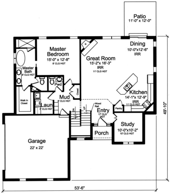 Main Floor Plan for House Plan #535602
