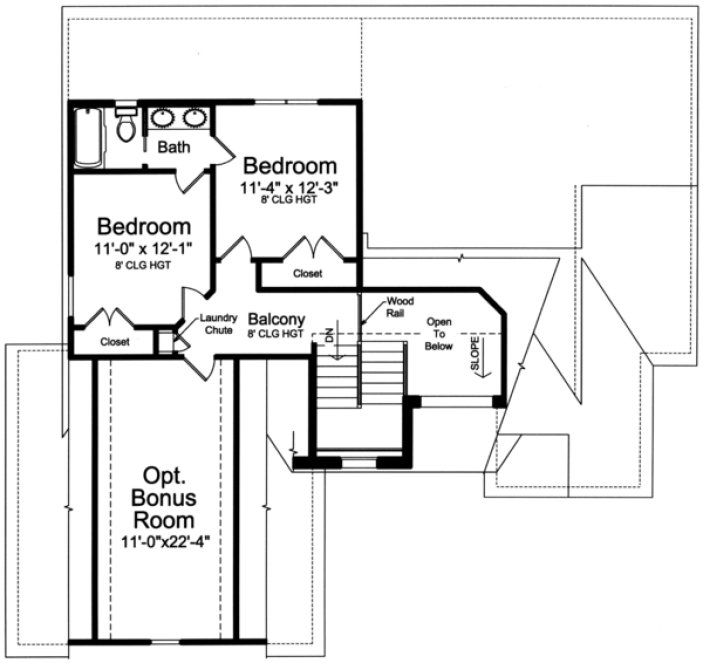 Second Floor Plan for House Plan #535602