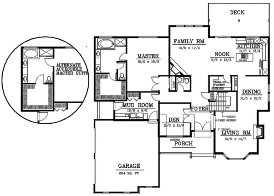Main Floor Plan for House Plan #239423