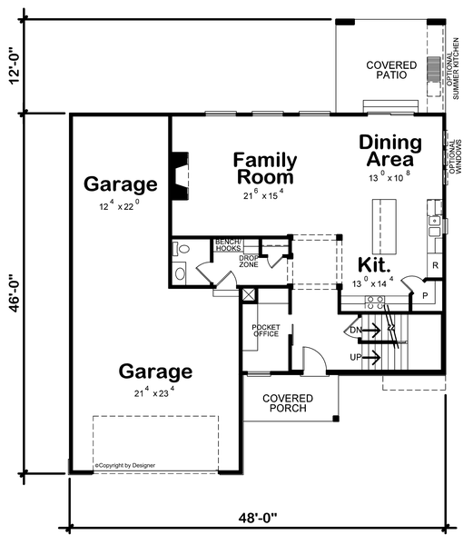 Main Floor Plan for House Plan #158912