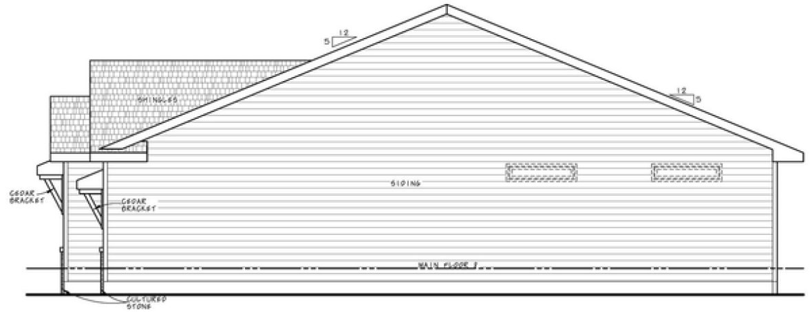 Right Elevation for House Plan #150931