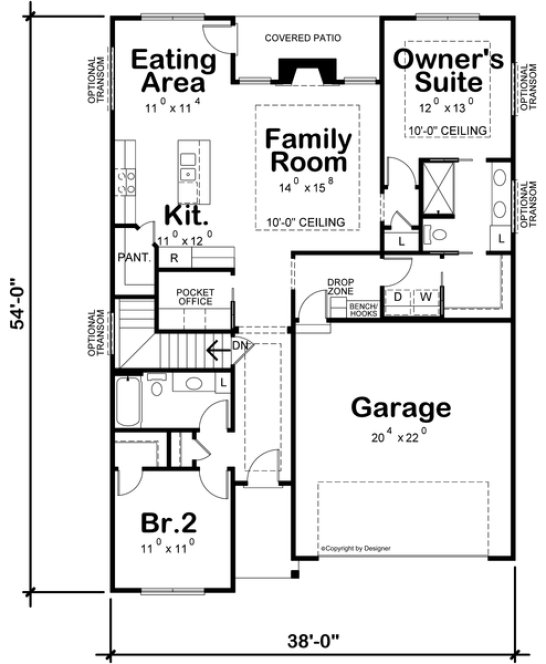 Main Floor Plan for House Plan #150931