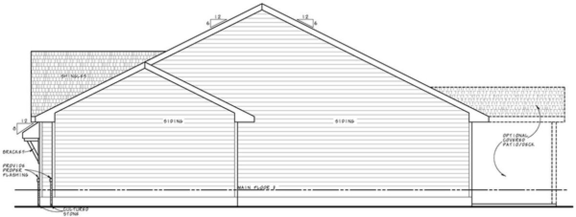 Right Elevation for House Plan #153061