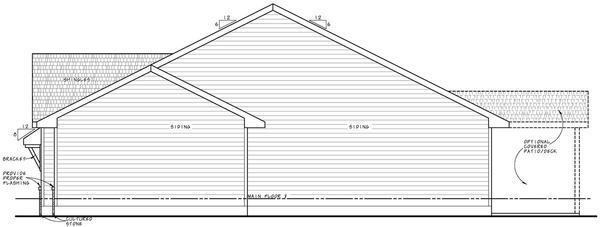 Right Elevation for House Plan #153061
