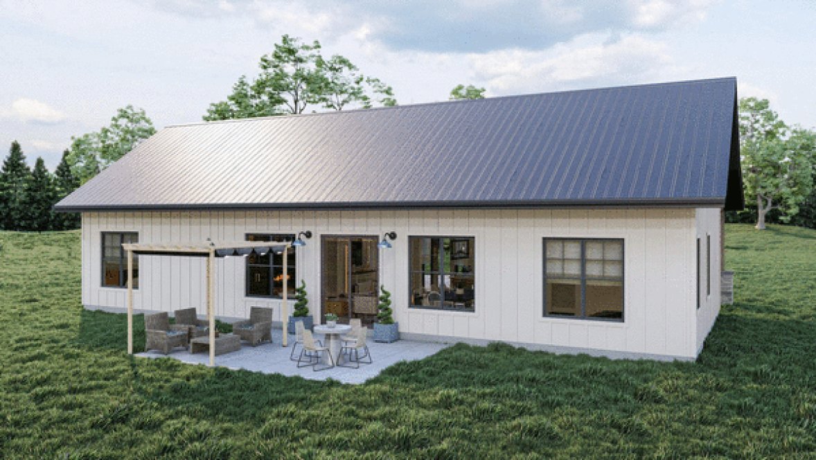 Rear Elevation for House Plan #705961