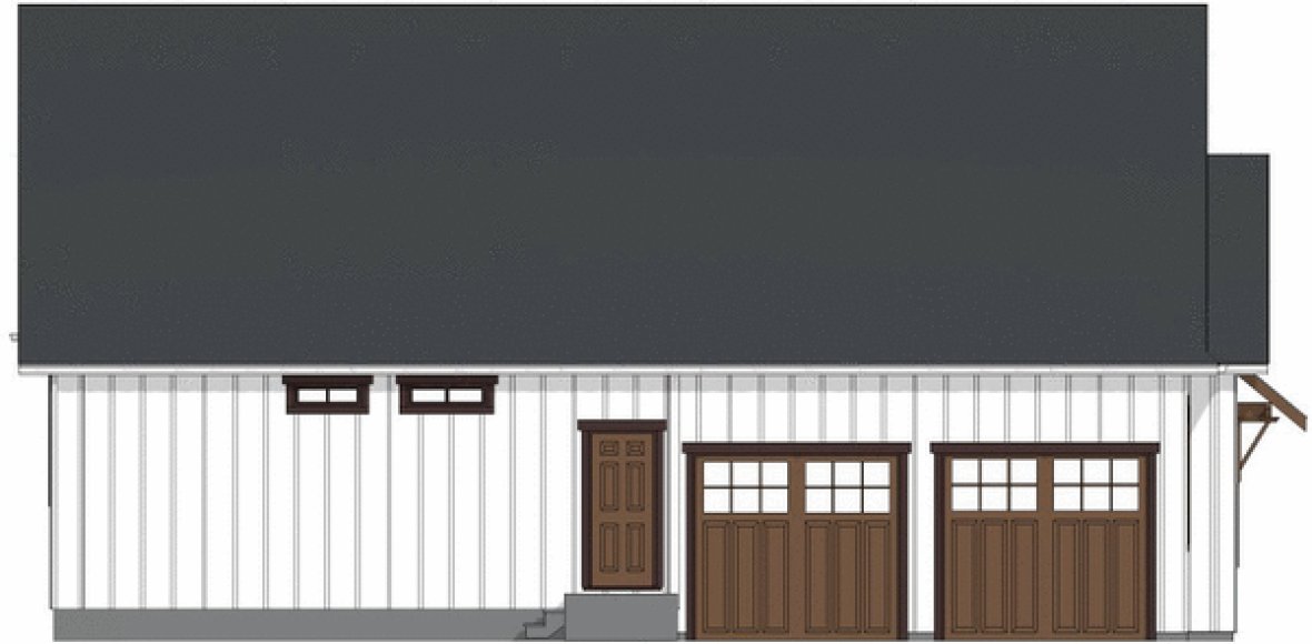 Left Elevation for House Plan #203085