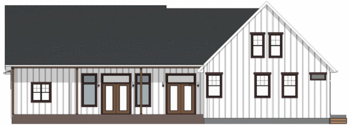 Rear Elevation for House Plan #203085