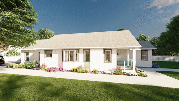 Left Elevation for House Plan #201625