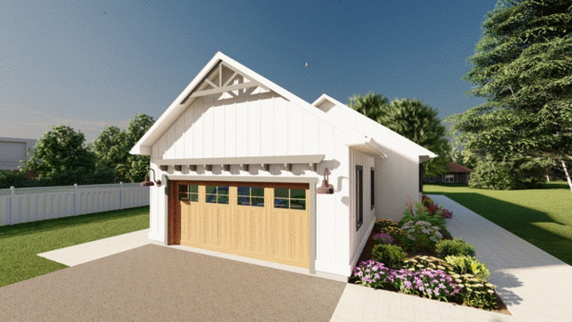 Rear Elevation for House Plan #201625