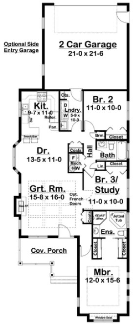 Main Floor Plan for House Plan #201625