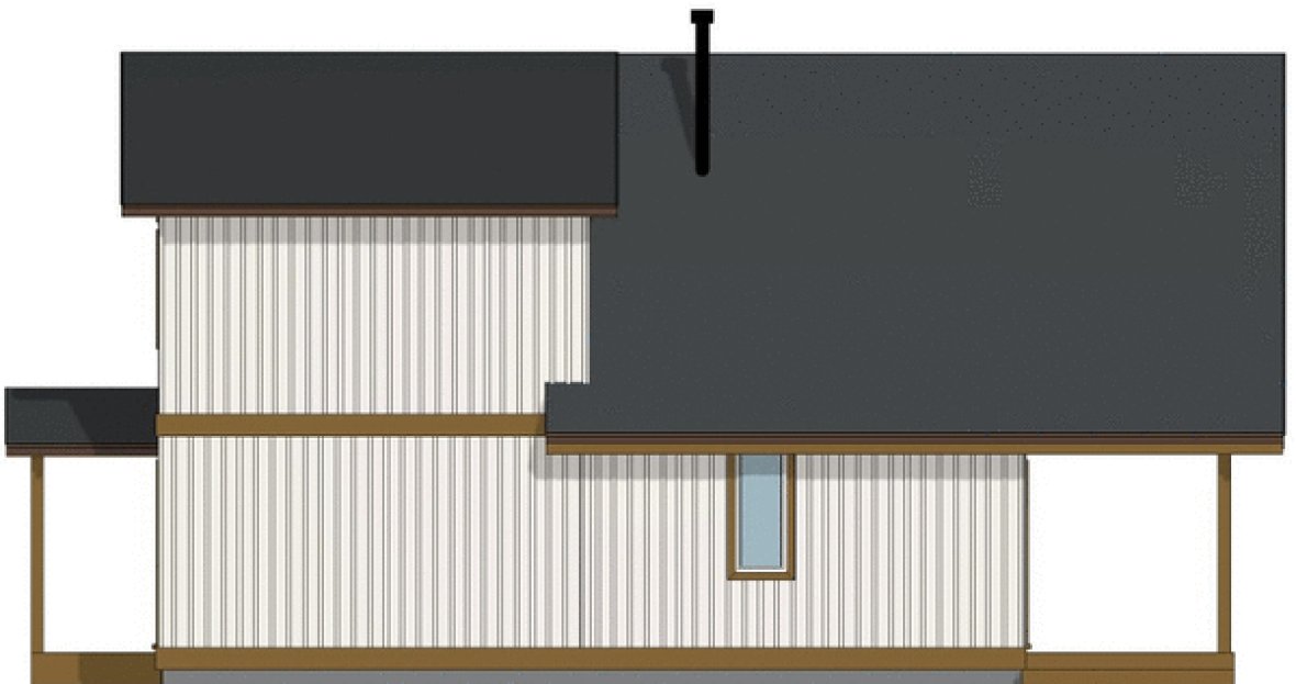 Left Elevation for House Plan #203072