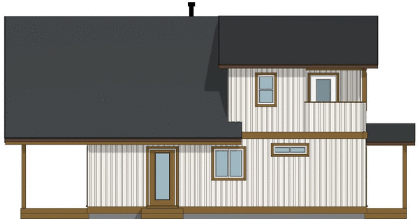 Right Elevation for House Plan #203072
