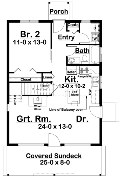 Main Floor Plan for House Plan #203072