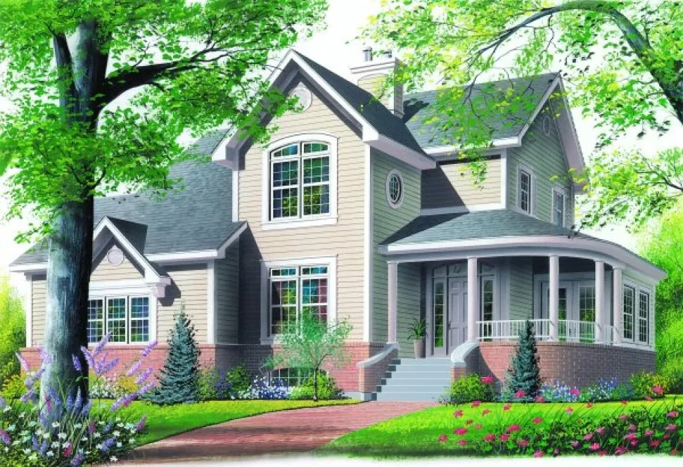 Full Rendering for House Plan #144882
