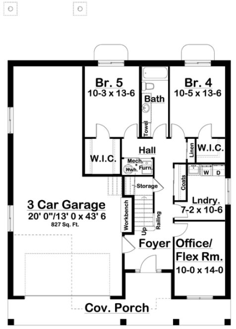 Basement Plan for House Plan #203079