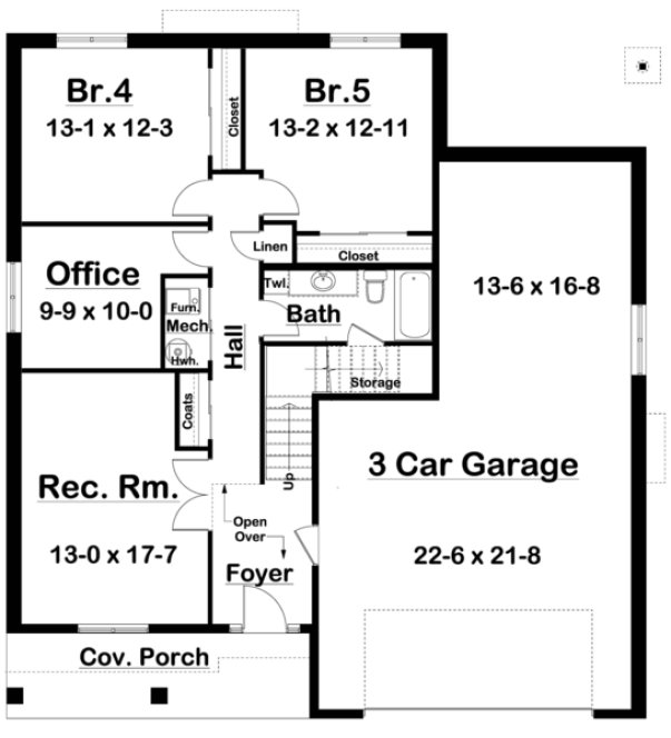 Basement Plan for House Plan #203078