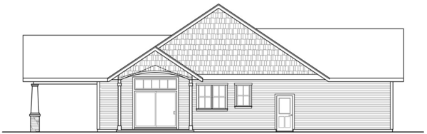 Left Elevation for House Plan #345562