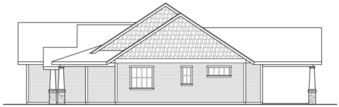 Right Elevation for House Plan #345562
