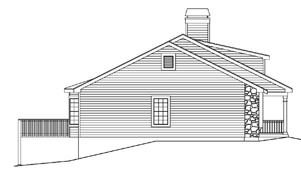 Left Elevation for House Plan #637132