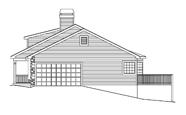 Right Elevation for House Plan #637132