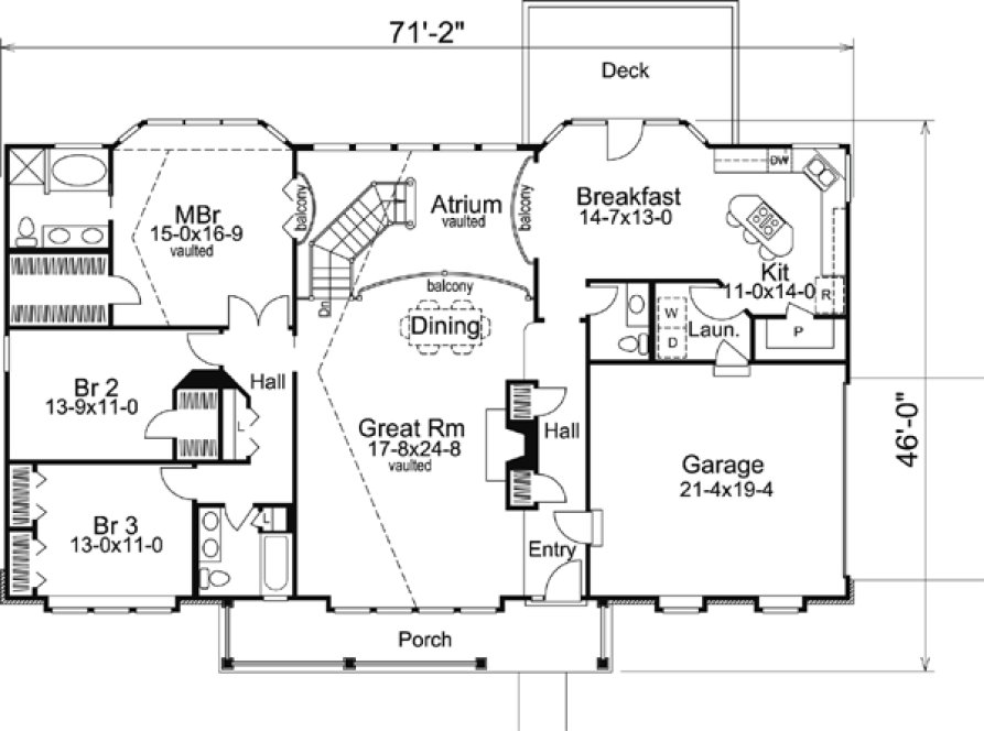 Main Floor Plan for House Plan #637132