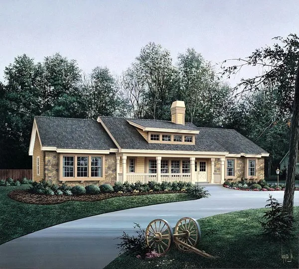 Full Rendering for House Plan #637132