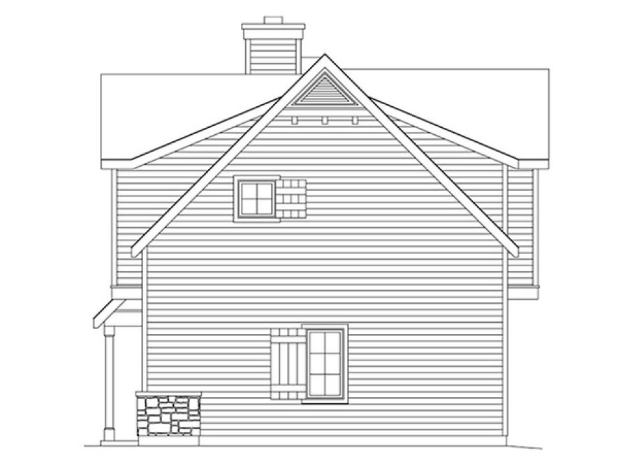 Right Elevation for House Plan #411251