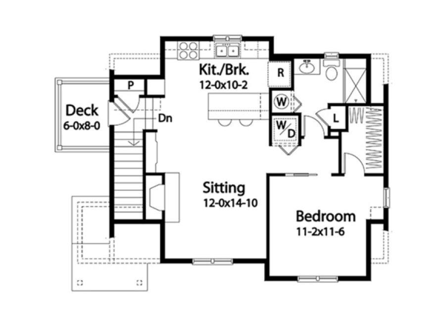 Second Floor Plan for House Plan #411251
