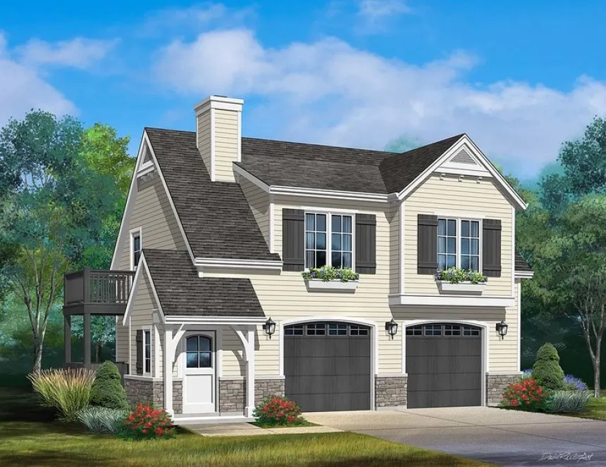 Full Rendering for House Plan #411251