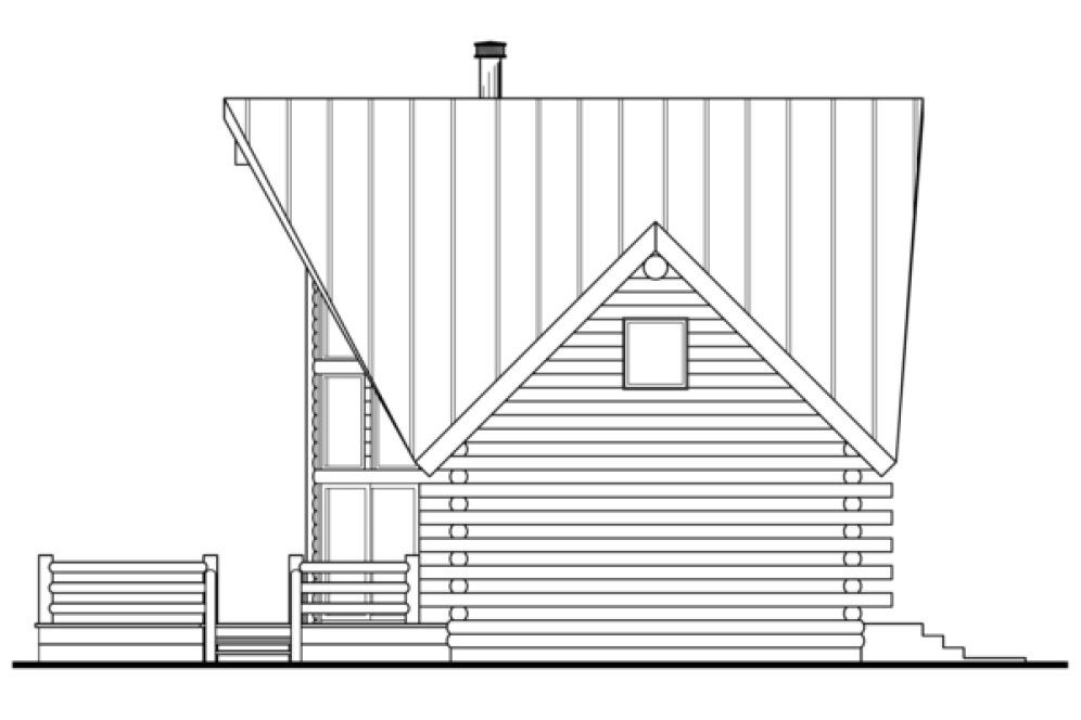 Right Elevation for House Plan #343241