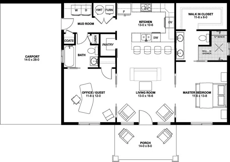 Main Floor Plan for House Plan #581064