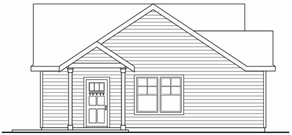 Right Elevation for House Plan #340101