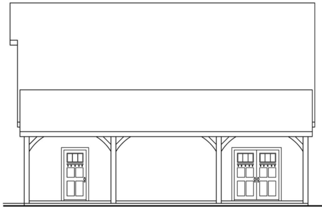 Left Elevation for House Plan #349002