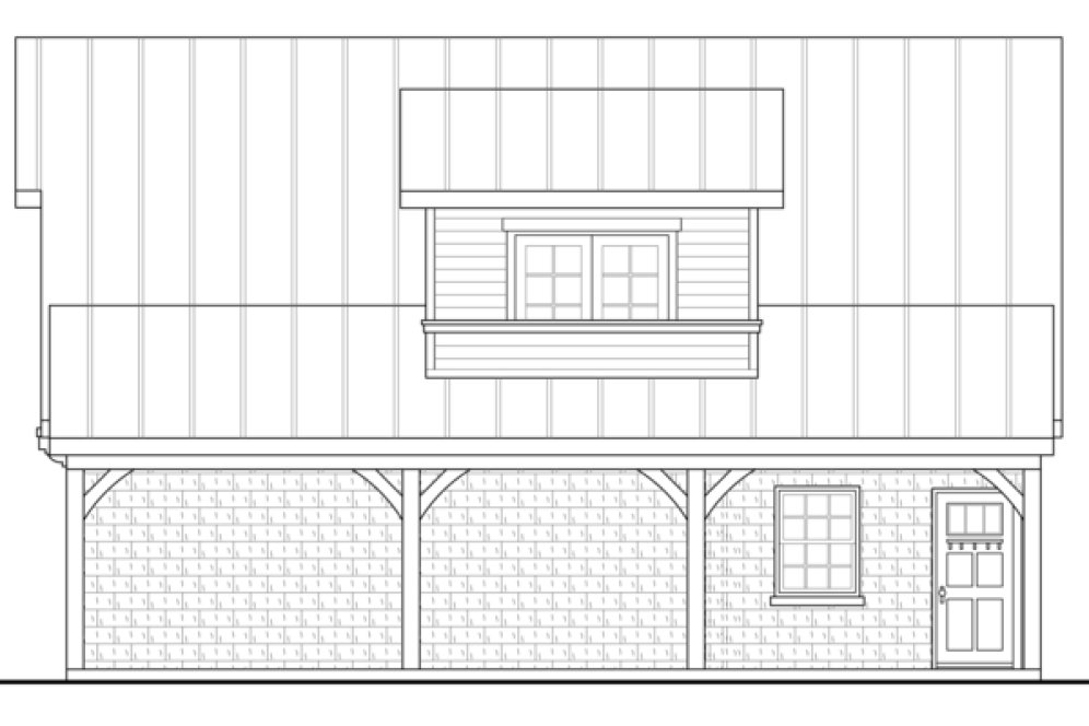 Right Elevation for House Plan #349871