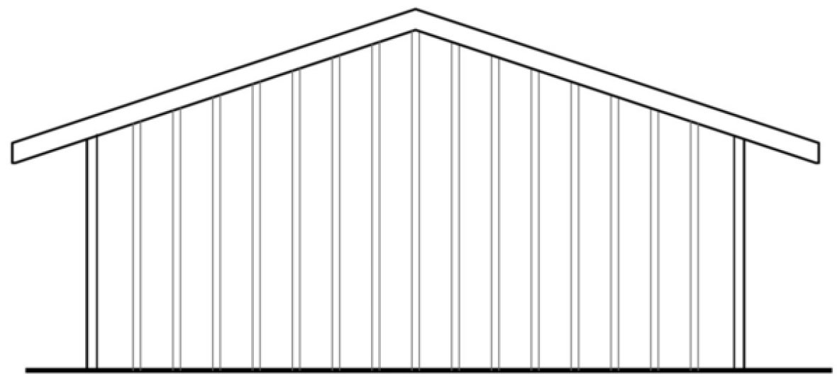 Rear Elevation for House Plan #344840