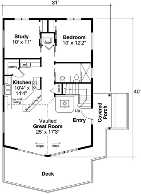 Main Floor Plan for House Plan #340151