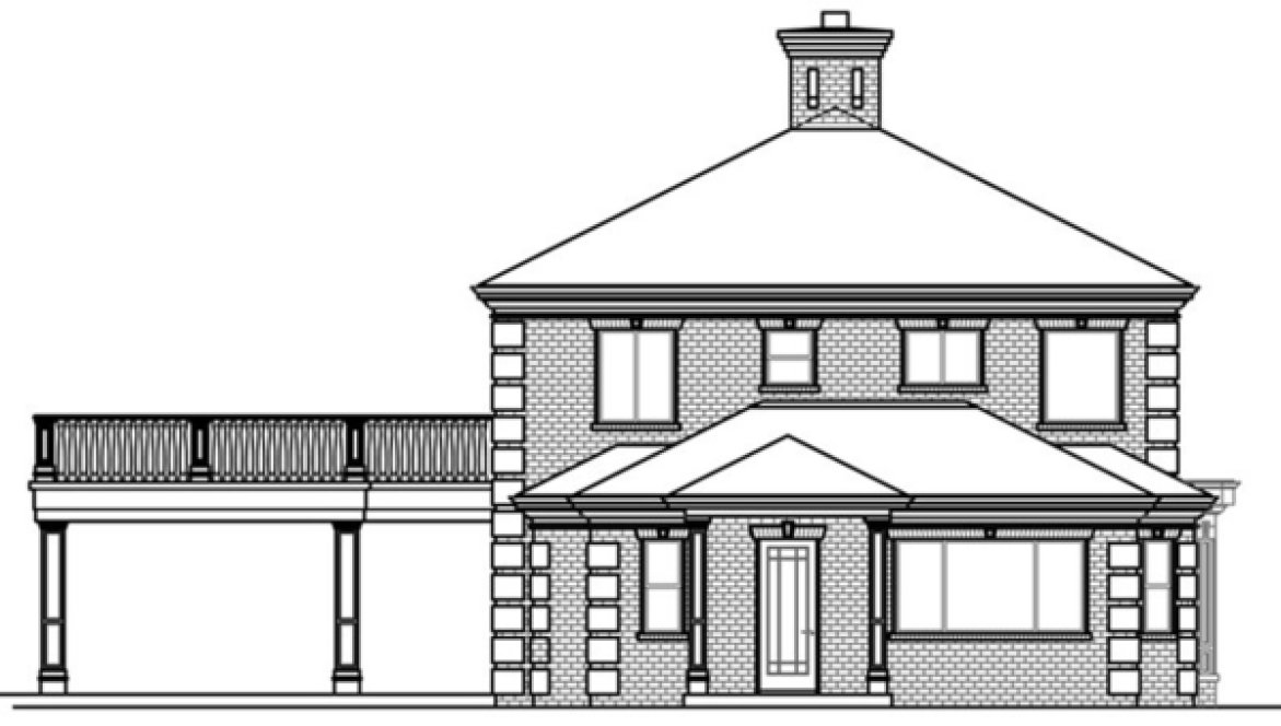 Right Elevation for House Plan #348444