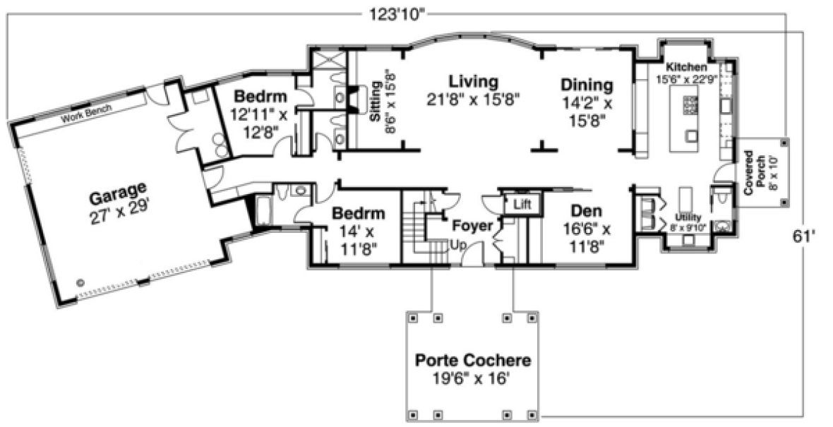 Main Floor Plan for House Plan #348444