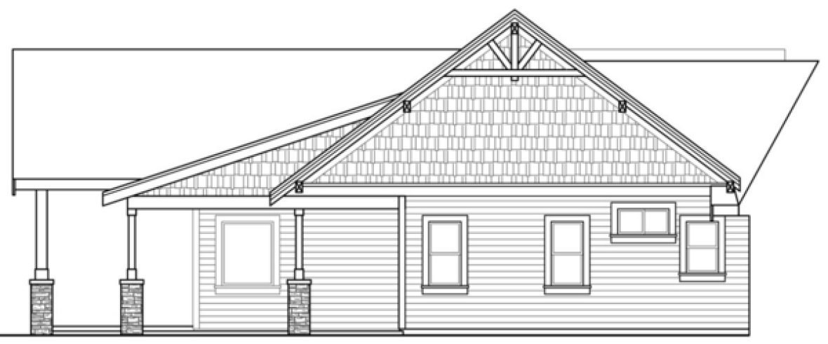 Left Elevation for House Plan #344463