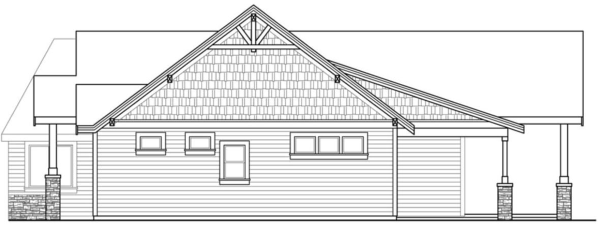 Right Elevation for House Plan #344463